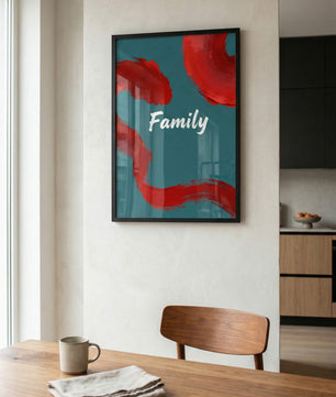 Family – Modernes Typografie Wandbild
