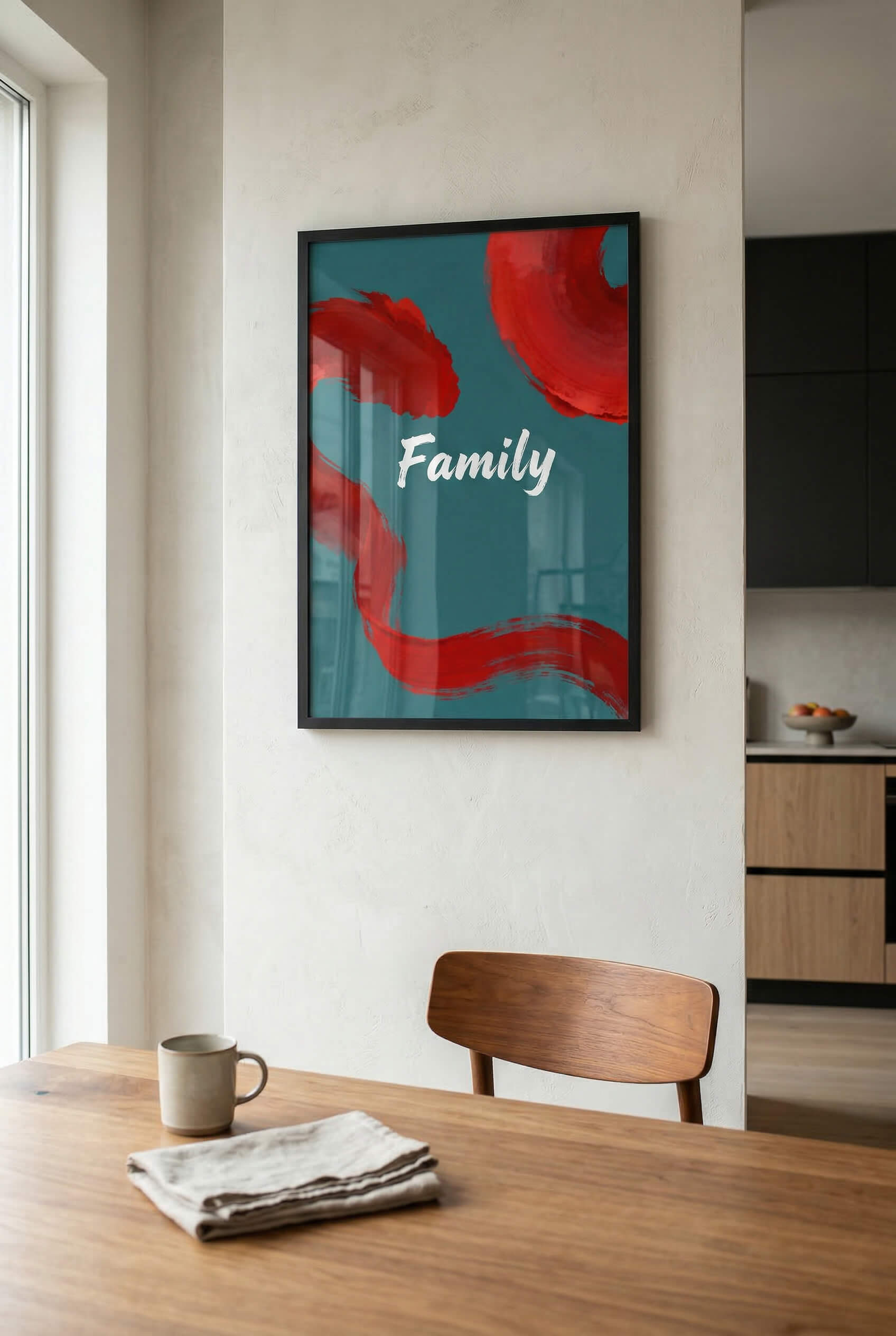 Family – Modernes Typografie Wandbild