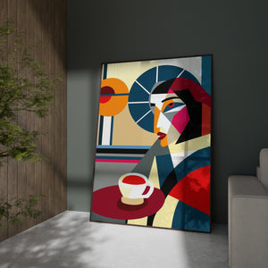 Cubist Coffee Contemplation