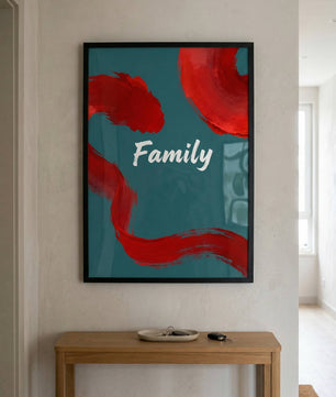 Family – Modernes Typografie Wandbild