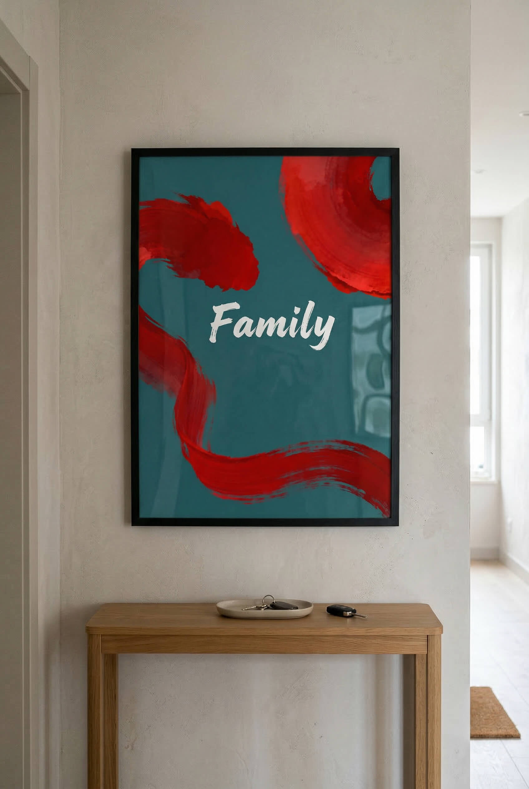 Family – Modernes Typografie Wandbild
