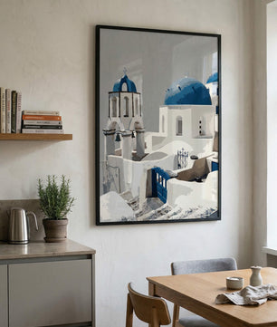 Santorini Blue Domes – Mediterrane Architektur