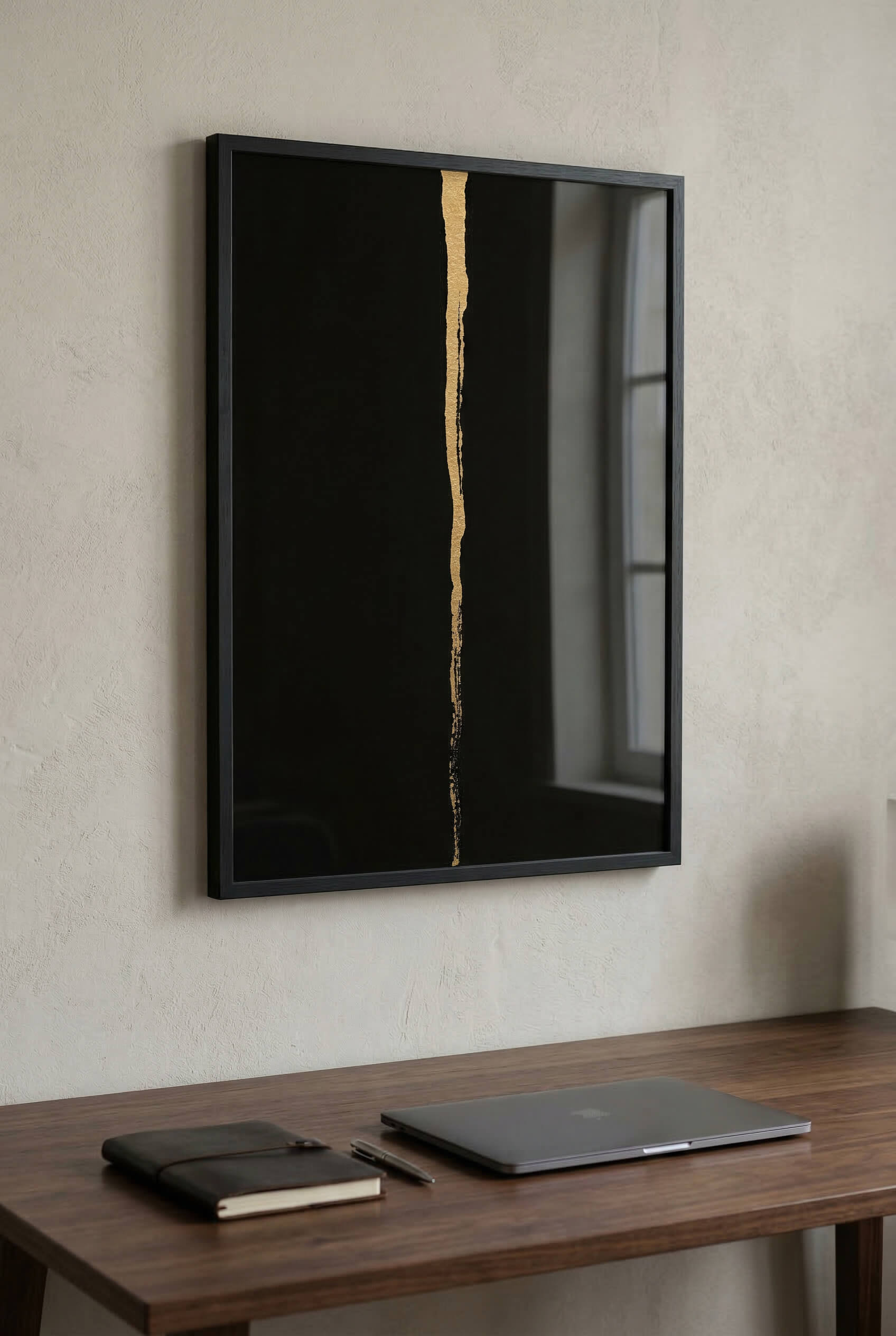 Obsidian Gold – Minimal Line Art