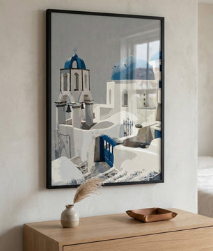 Santorini Blue Domes – Mediterrane Architektur