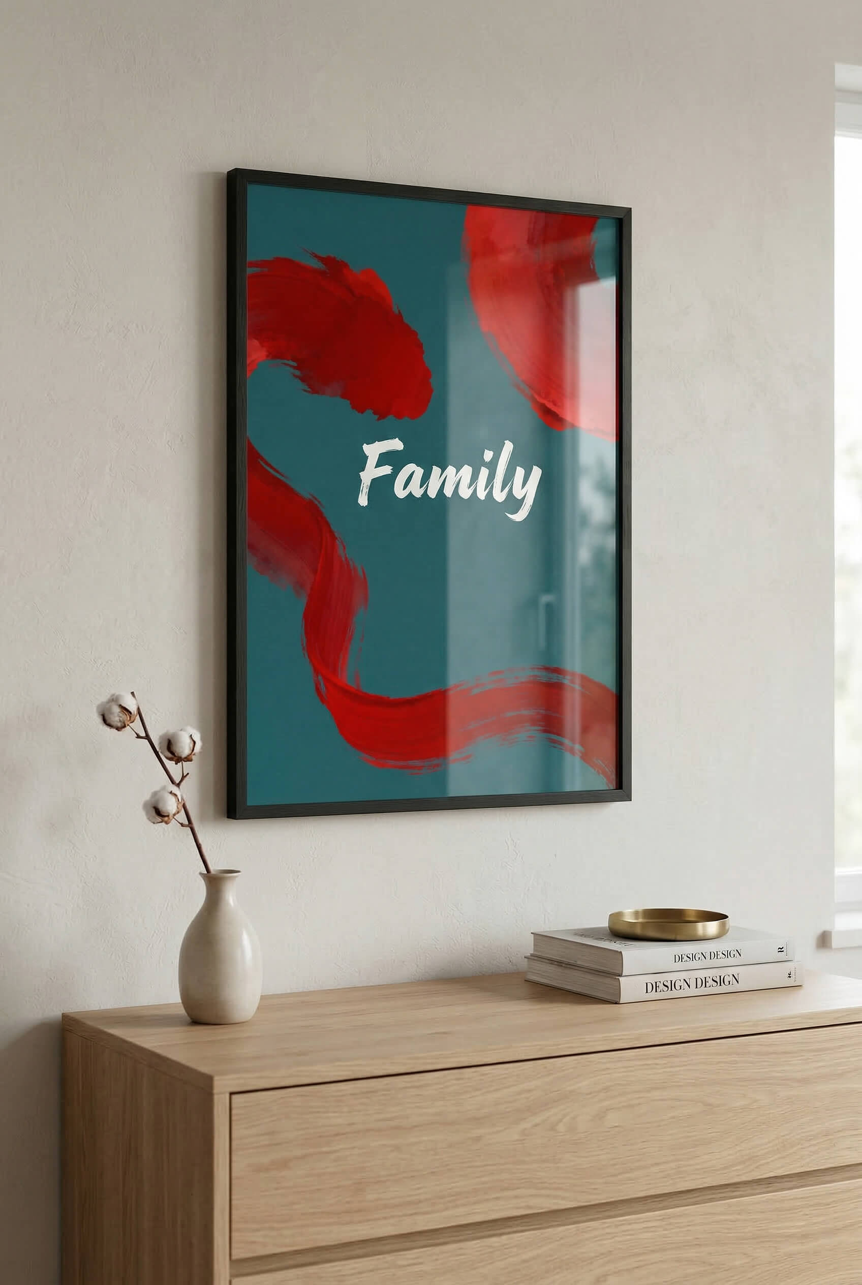 Family – Modernes Typografie Wandbild