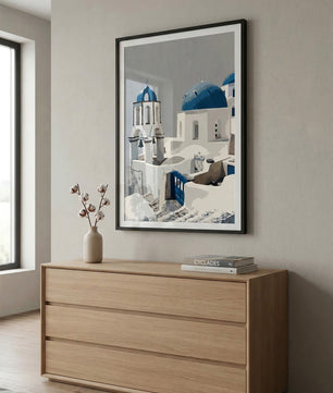 Santorini Blue Domes – Mediterrane Architektur