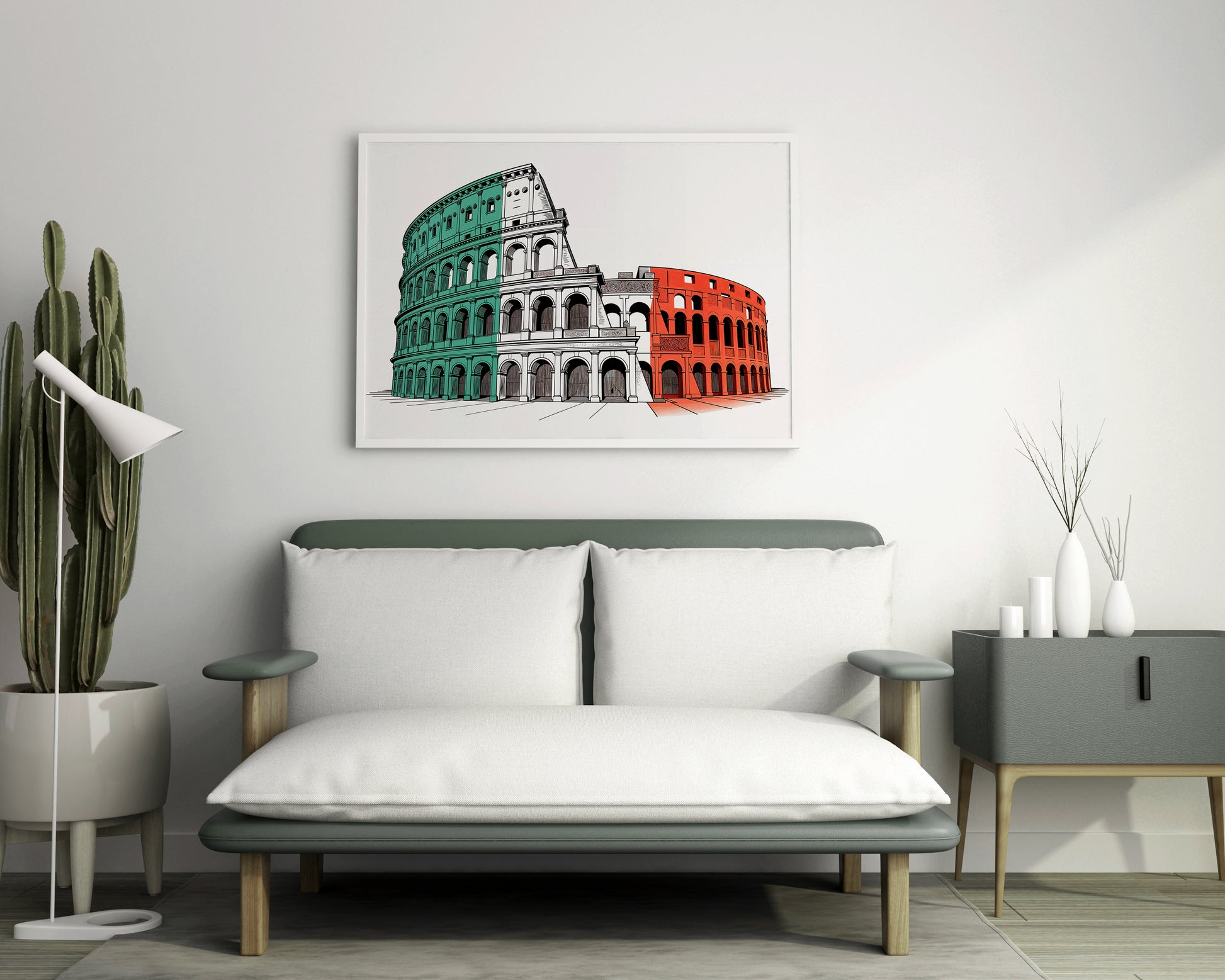 Italy - Colosseum in Tricolor