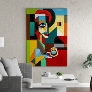 Cubist Coffee Portrait