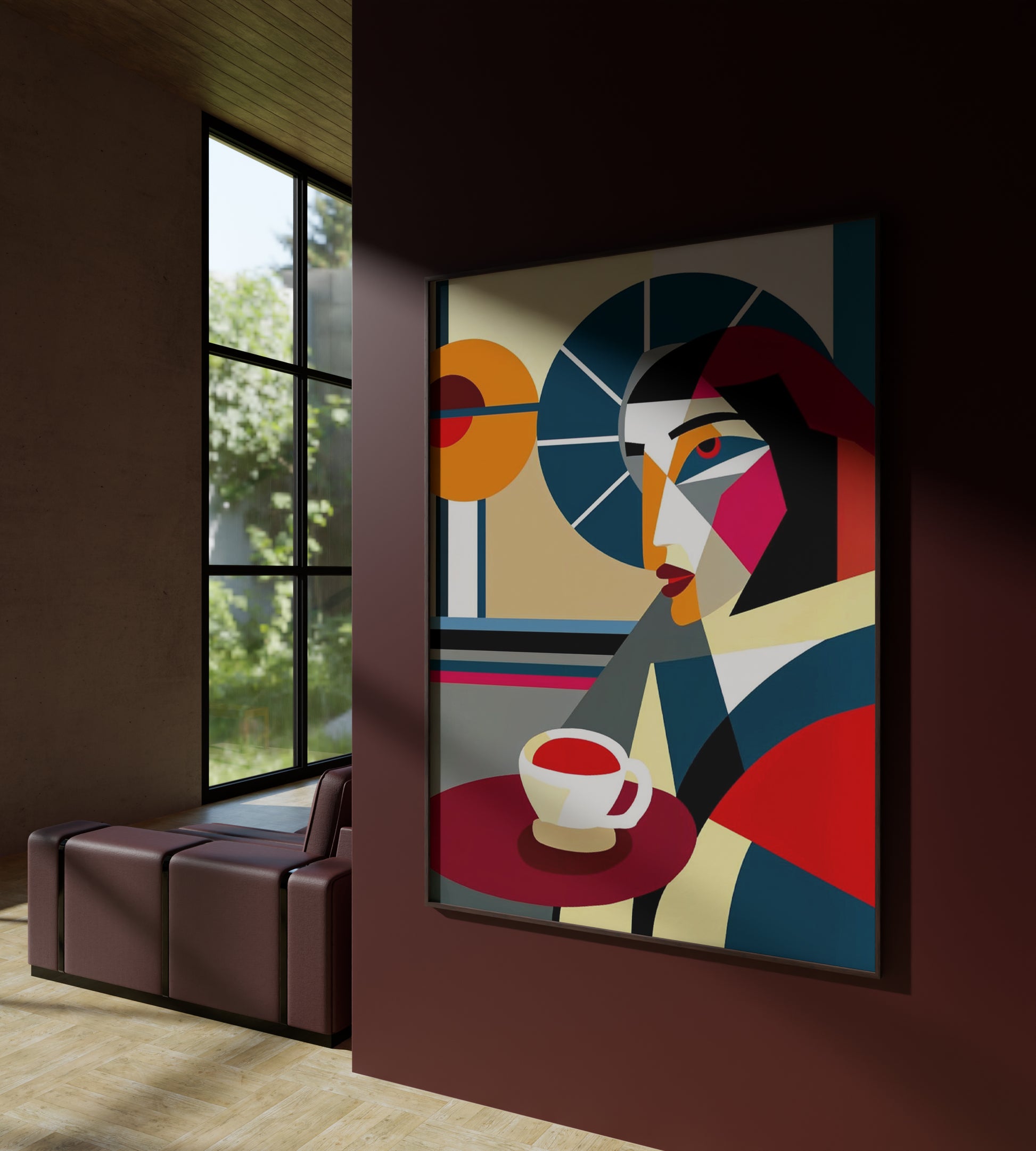 Cubist Coffee Contemplation