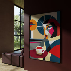 Cubist Coffee Contemplation