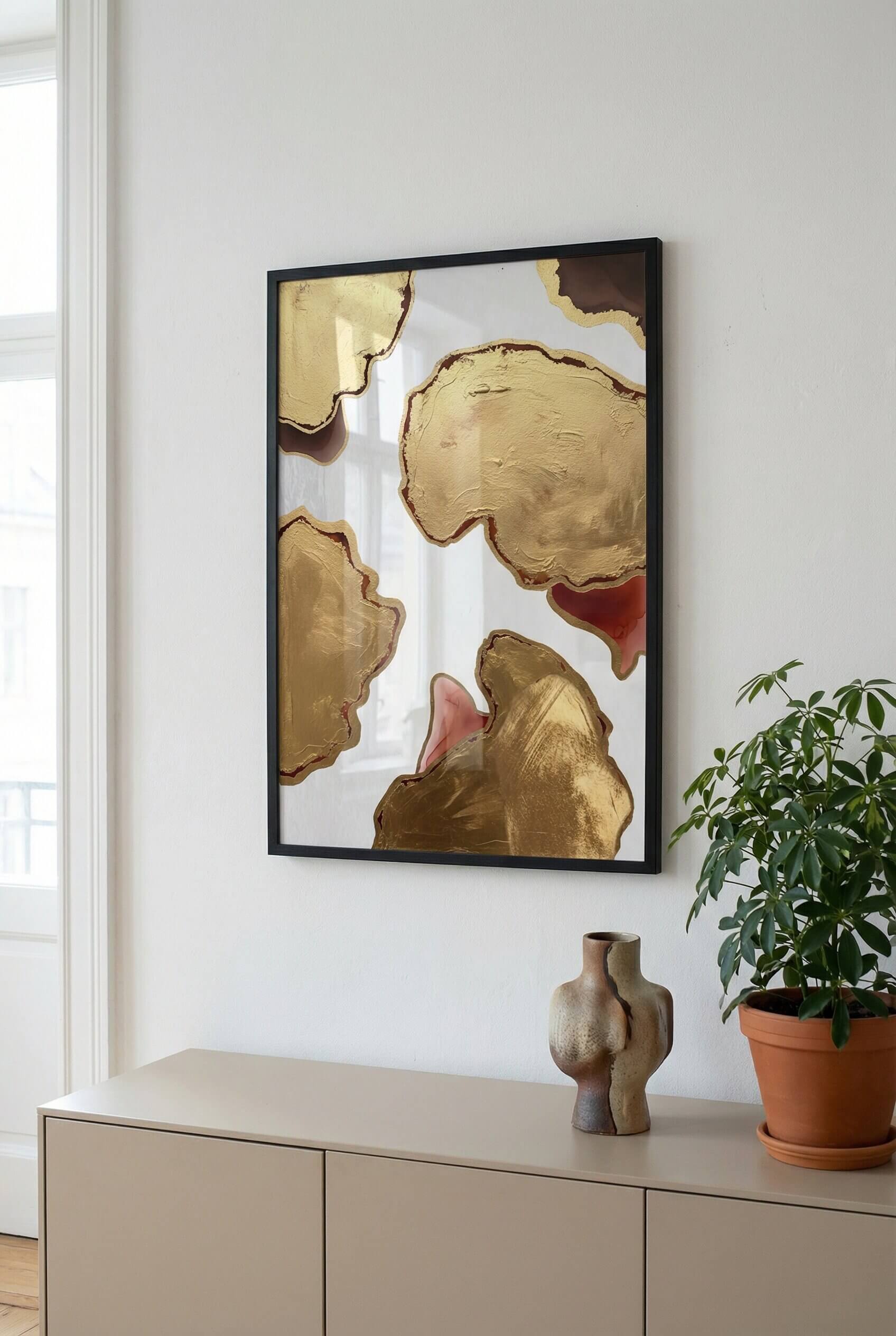 Golden Depth – Abstract Layers