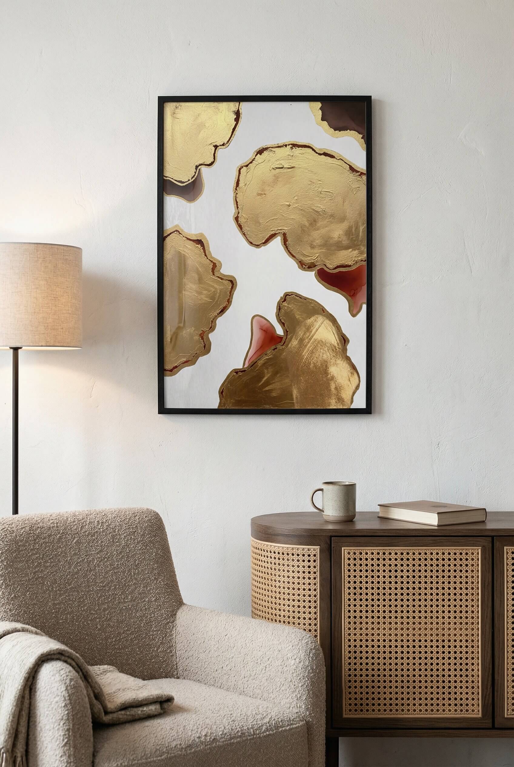 Golden Depth – Abstract Layers