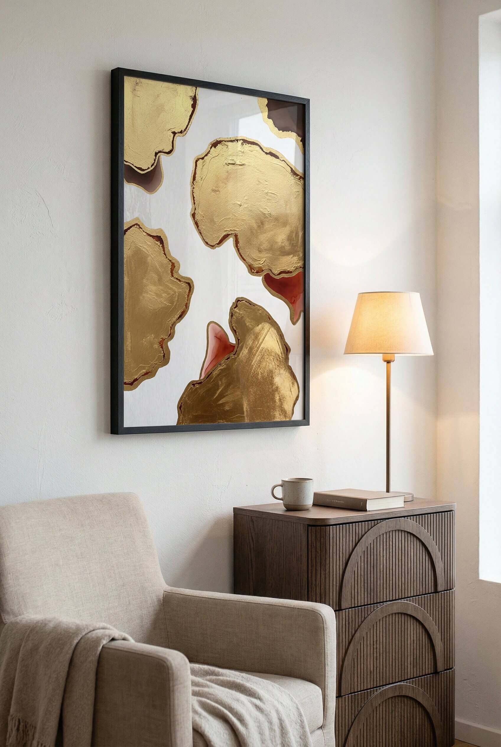 Golden Depth – Abstract Layers