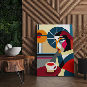 Cubist Coffee Contemplation