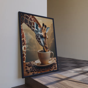 Giraffe´s Morning Coffee Sip