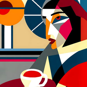 Cubist Coffee Contemplation