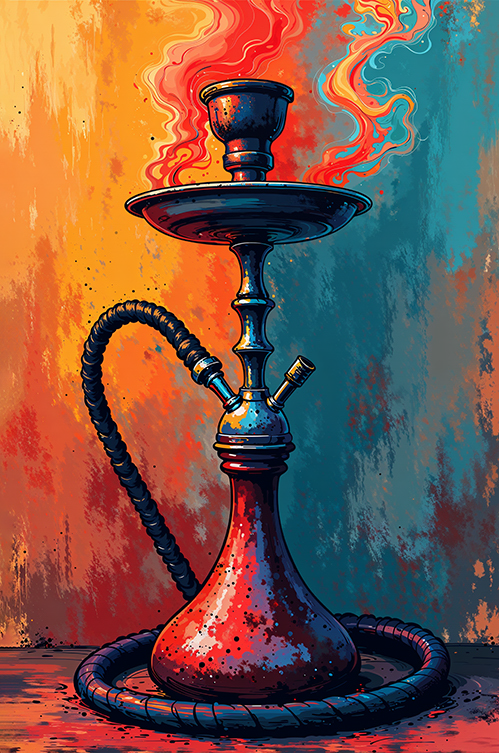 Flame Hookah Painting