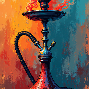 Flame Hookah Painting