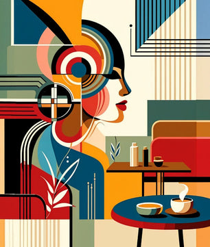 Reflexiones del café geométrico