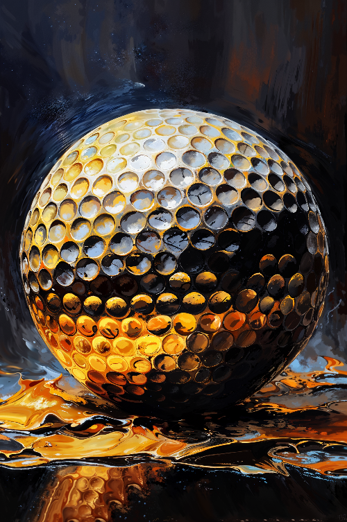 Gold Golf Ball