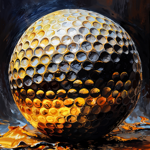 Gold Golf Ball