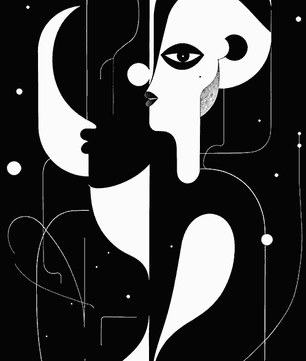 Symétrie éclairée au lune