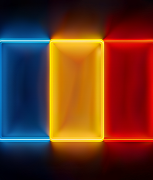 Romania - patriottismo neon