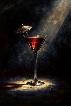 Projecteur sur le verre à cocktails