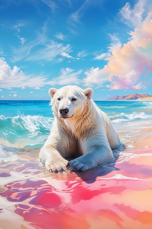 Tropical Polar Bear Daydream