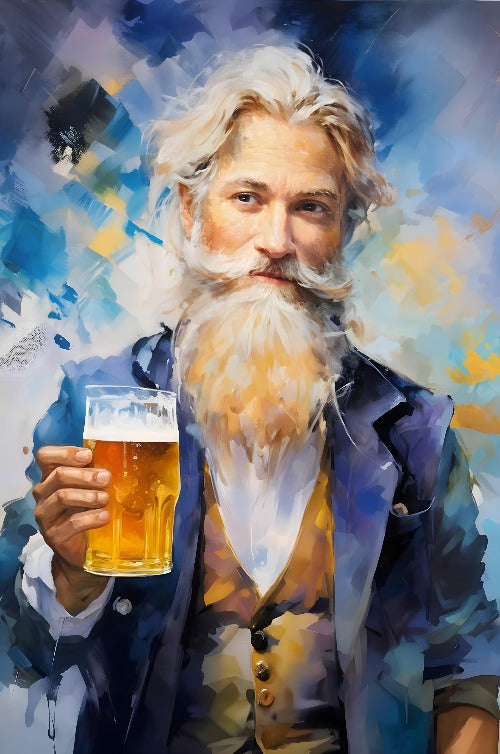 Cheers bearded Gentleman with Beer